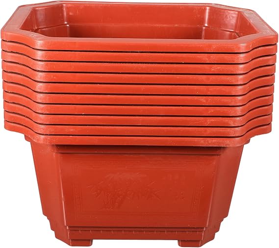 Rectangular Plastic Plant Pot 10pcs Thickened Drainage for Herbs Vegetables