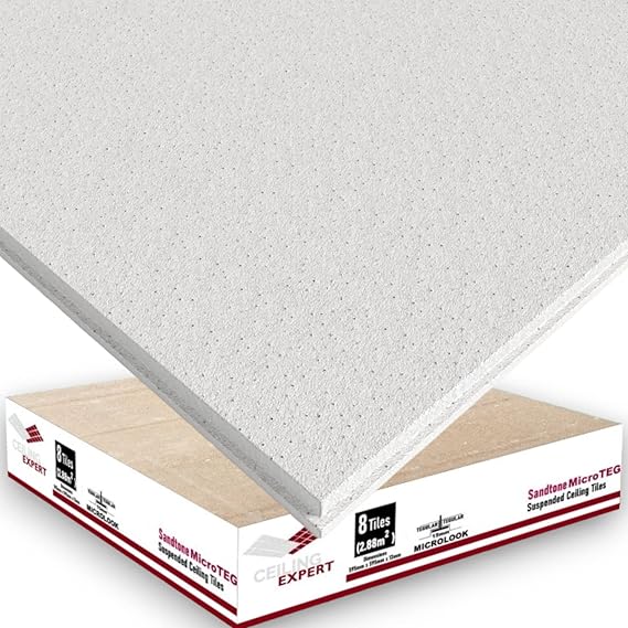 Suspended Ceiling Tiles TEGULAR Edge (Micro-Look 15mm) 600mm x 600mm with Sound Block