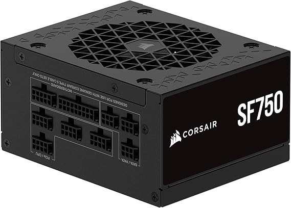 CORSAIR SF750 (2024) Fully Modular SFX Low Noise 80 Plus Platinum Power Supply – ATX 3.1 Compliant – PCIe 5.1 Ready – Small Form Factor – SFX-to-ATX Bracket Included – Black