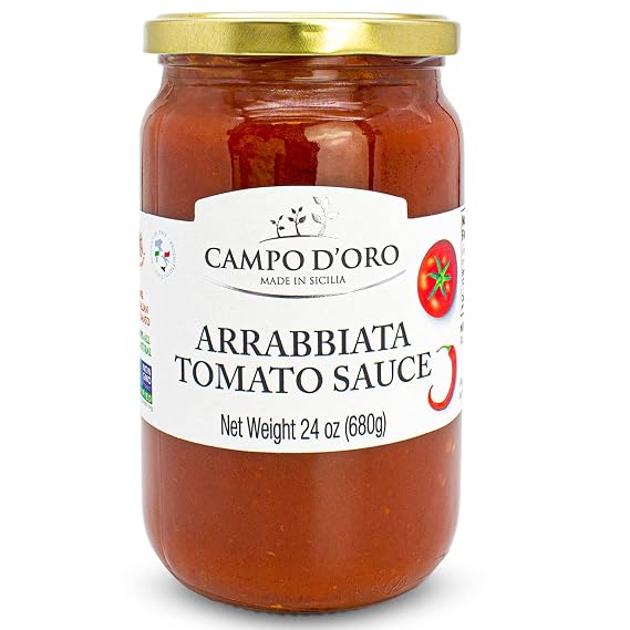 CAMPO D'ORO - Arrabiatta Tomato Sauce, Pasta Sauce, 24 Oz (300g)