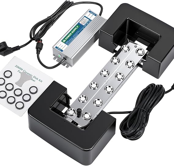 Mxmoonant Mist Maker 12 Head Ultrasonic Mister 8400ml/H, w/Float, 400W