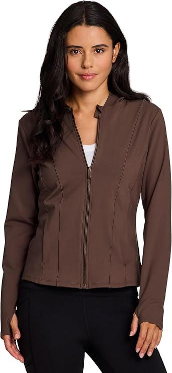 RBX Active Women's Athletic Breathable Lightweight Zip Up Running Jacket with Pockets