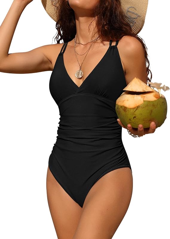 Charmo Womens One Piece Swimsuit Tummy Control Bathing Suit