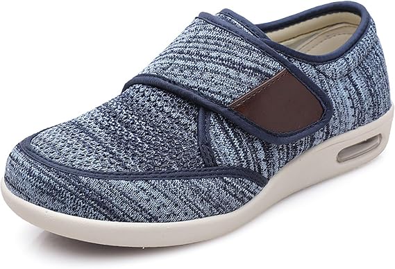Women Extra Wide Width Shoes, Adjustable Extra Wide Widths Diabetic Shoes, Casual Elderly Safety Walking Shoes, Athletic Running Sneakers Knit Mesh