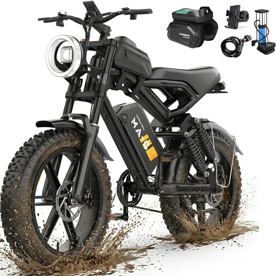 Electric Bike for Adults 20" Fat Tire All Terrain Ebike