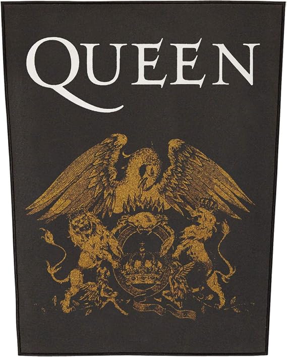 Queen Men's Crest Back Patch Black