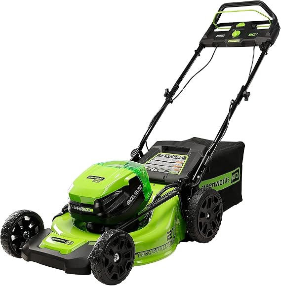 Greenworks 80V 21" Brushless Cordless (Smart Pace / Self-Propelled) Lawn Mower (Dual Ports + Light), Battery and Charger Not Included (75+ Compatible Tools)