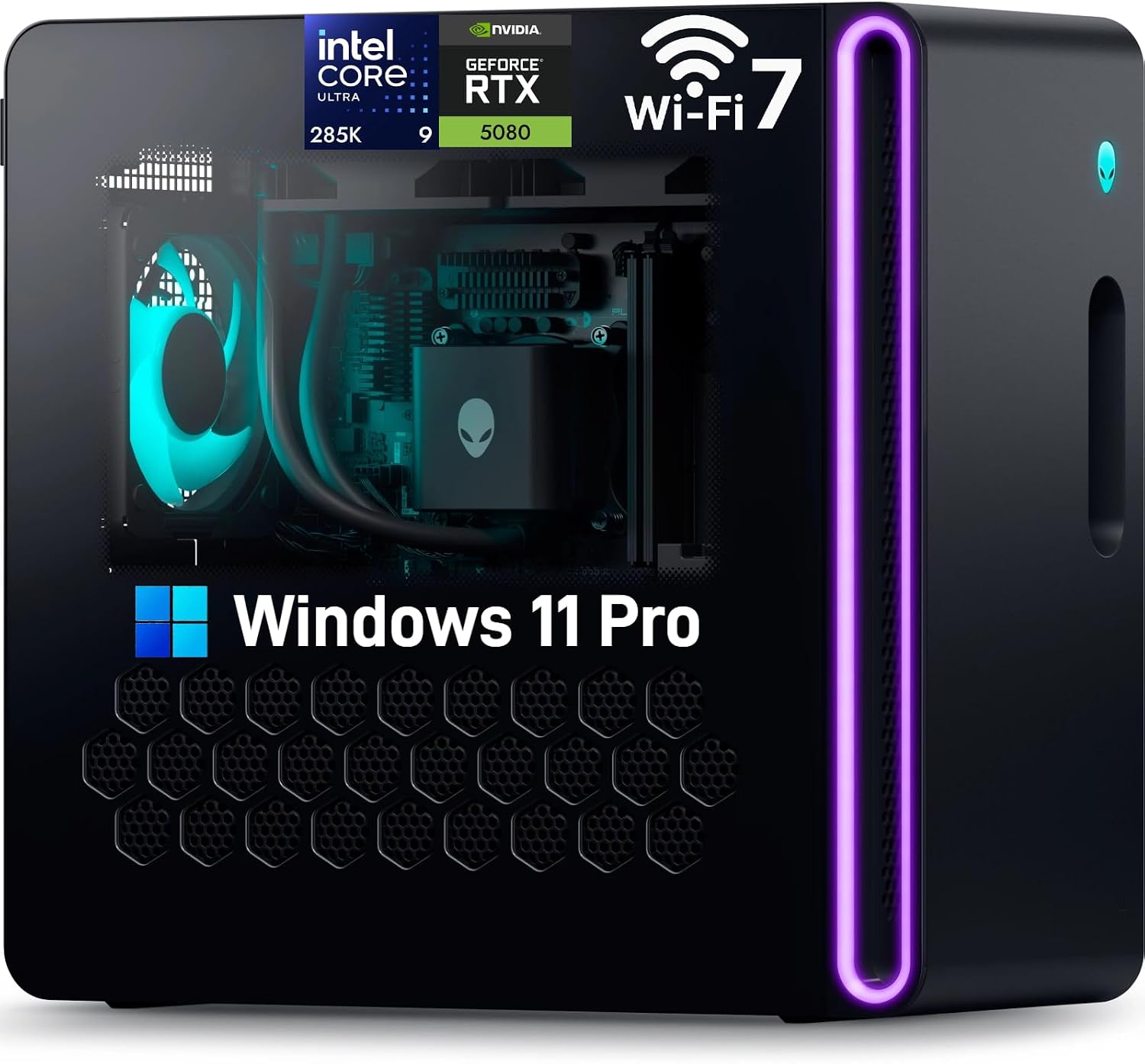 Alienware 2025 Aurora Gaming Desktop - Intel 24-Core Ultra 9 285K, GeForce RTX 508016GB GDDR7, 64GB DDR5, 1TB SSD  2TB HDD, Wi-Fi 7, Windows 11 Pro, MS Office Lifetime, WExternal DVD Drice