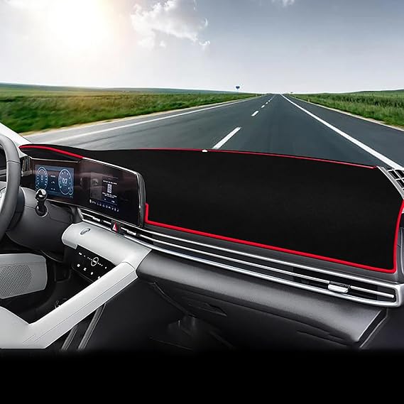 Dashboard Cover Dash Mat for Hyundai Elantra CN7 N Line 2021 2022 2023 2024,Sun Shade Pad Carpet Center Console Light-Proof Mat Anti-Glare Accessories