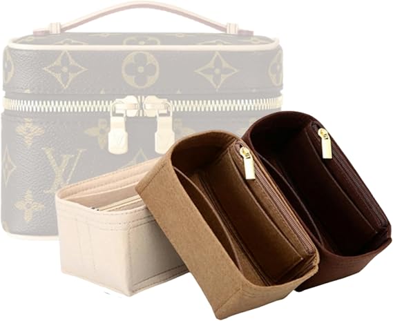 Bag Organizer for LV Nice BB Bag (24L x 18H x 14.5D cm)(Beige, Style A)
