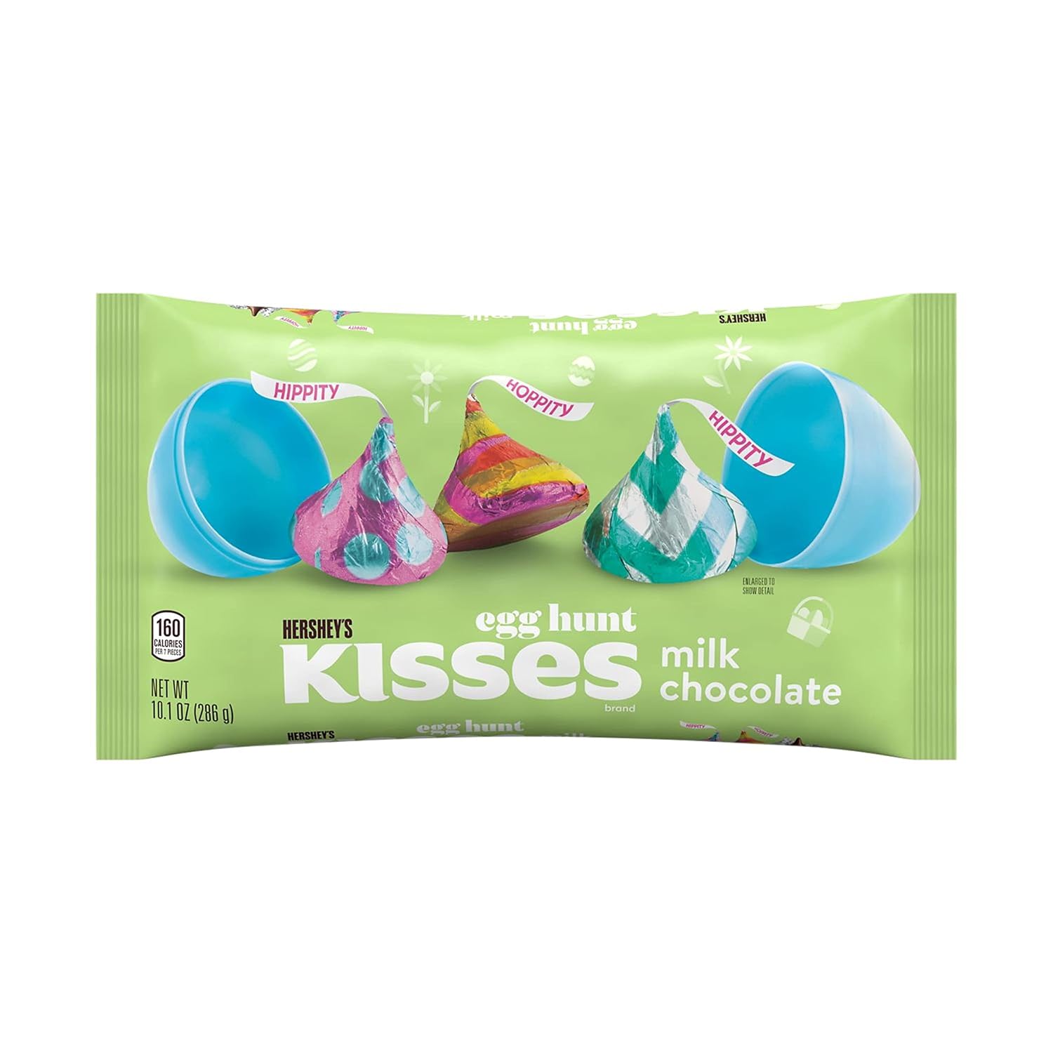 HERSHEY'S KISSES Milk Chocolate Egg Hunt Candy, Easter, 10.1 oz Bag
