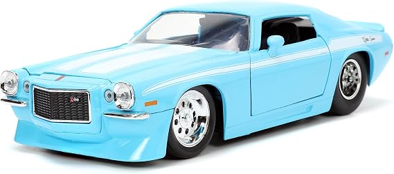 Jada Big Time Muscle 1:24 1971 Chevy Camaro Die-Cast Car (Light Blue)