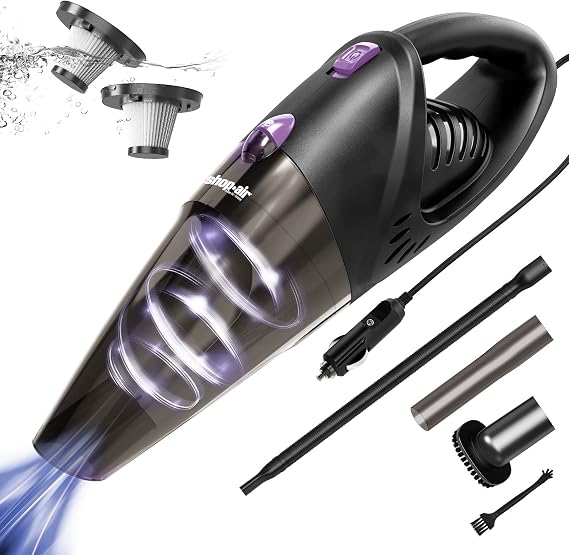 Car Vacuum Cleaner, 12V/106W High Power Handheld with 16 Ft Cord