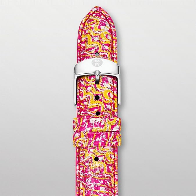 Michele 18Mm Yellow Multi Fashion Patent Ms18aa350702 Strap