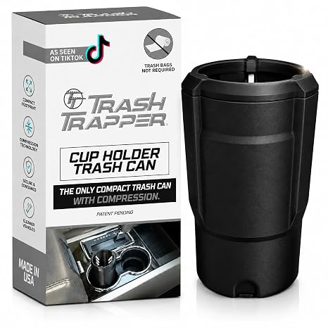 Trash Trapper Car Trash Can Cup Holder | Trash Can for Car | Up to 10x More