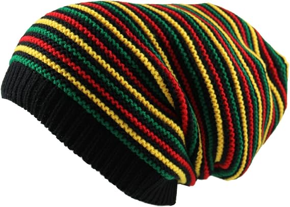 RW Classic Rasta Long Dreadlock Multi Beanie