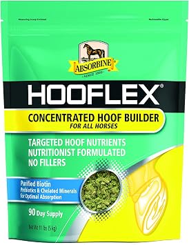 Absorbine Hooflex Concentrated Hoof Builder Supplement Pellets, 11lb Bag / 90 Day Supply