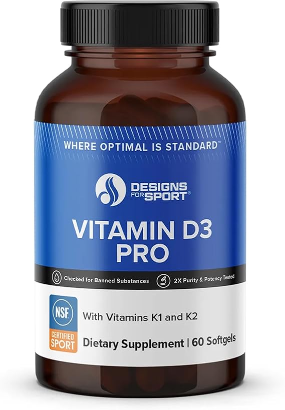 Designs for Sport Vitamin D3 Pro, Supports Bone Health, 60 Softgels