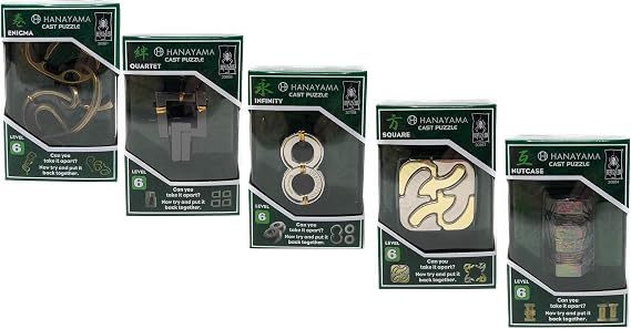 MARCOPOLO (Bundle Savers Value Buy) Hanayama Multipack Puzzles (Enigma,Infinity,Nutcase,Quartet,Square)