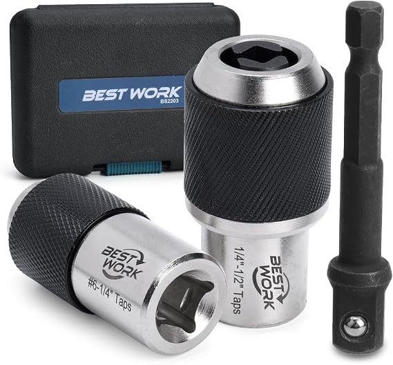 3pcs Adjustable Tap Socket Set, 3/8" Drive Tap Handle Tool