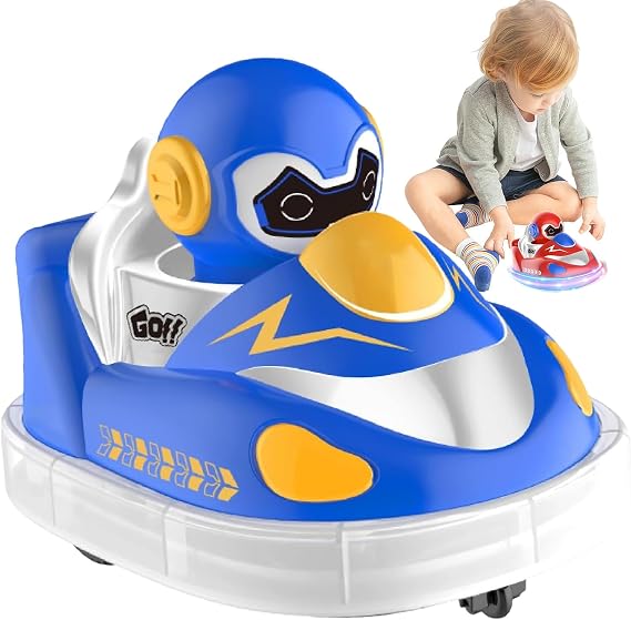 RC Car Remote Control Ejecting Bumper Car | Race Vehicles with Light and Sound Battle Toy for Kids Ages 3+ Boys Girls Outdoor Backyard