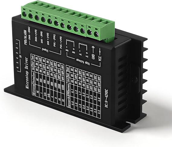 Stepper Motor Driver - TB6600 9-42V 4A 1-32 Microstep Adjustable with Over-Current Protection for CNC Router 3D Printer Engraving Machine by DIY Hobbyists & Engineers