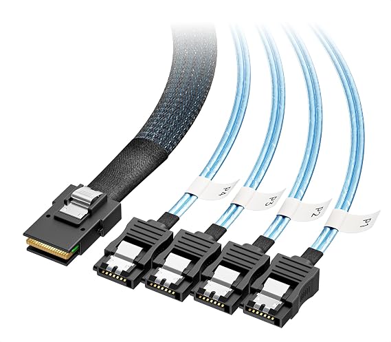 Cable Matters Internal Mini SAS to SATA Cable, SFF-8087, 1.6ft