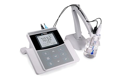 Apera Instruments PH820 Benchtop pH Meter Kit with 0.002 pH Accuracy & 5-Point Auto. Calibration
