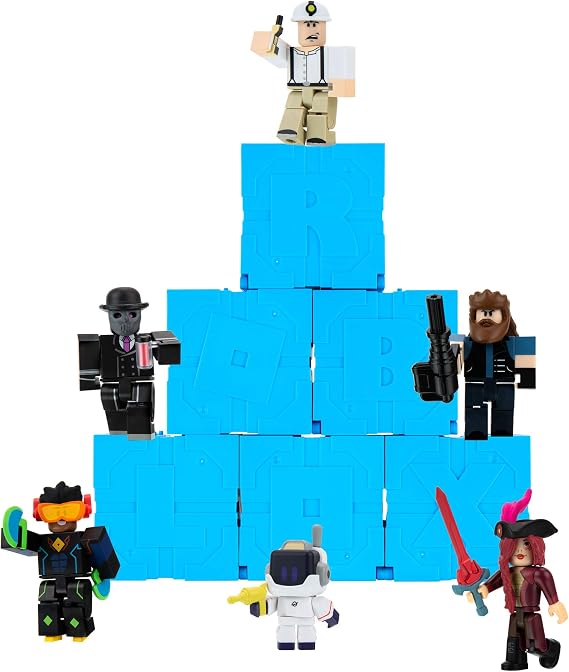 Roblox Action Collection - Series 9 Mystery Figure 6-Pack [Includes 6 Exclusive Virtual Items] , Blue