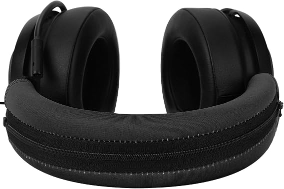 Kraken V2 & PRO Headband Cover, JARMOR Replacement Head Band Protector with Zipper [ Easy Installation ] for Razer Kraken V2 & V2 Pro Headphones (Oval & Round Cushion) ONLY (Black)
