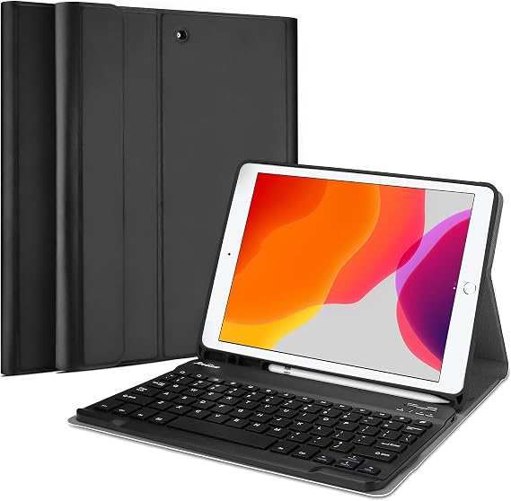 ProCase Keyboard Case for iPad 10.2" (9/8/7th Gen) & Air/Pro 10.5", Black