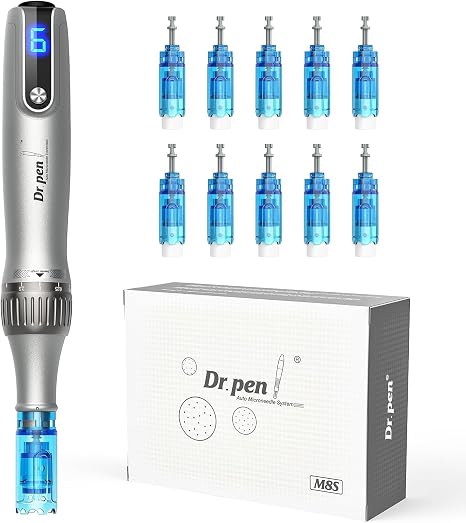 Dr.Pen M8S Microneedling Pen with 10 pcs Nano Round Cartridges