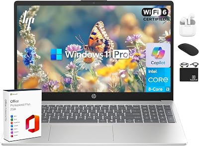 HP Laptop 2025 Flagship Business Ultra Slim, Lifetime Office, AI-Powered,15.6 HD, 8-Core Intel i3, 16GB RAM, 628GB Storage 128GB UFS500GB Ext, Wi-Fi 6, Copilot Key, HubxcelAccessory, Win 11 Pro