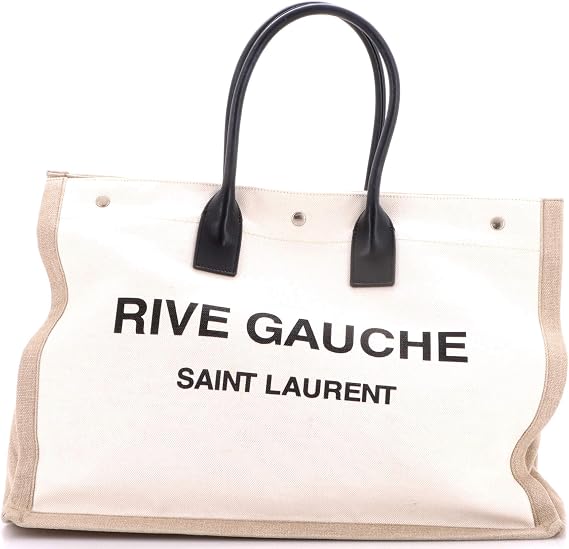 Saint Laurent, Pre-Loved Rive Gauche Shopper Tote Canvas Large, Neutral