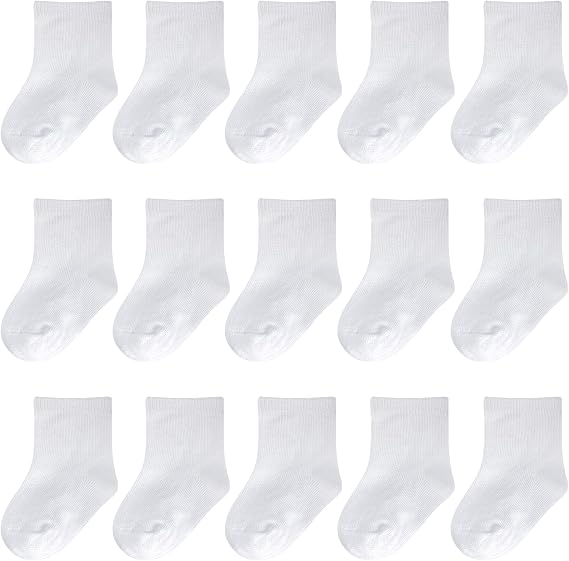Baby Socks Girls Newborn Socks Crew Baby Boys Infant Dress Socks Baptism Christening 0-12 months 15 Pack