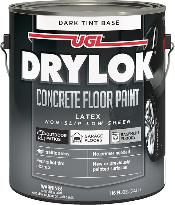 Drylok 43813 Concrete Floor Paint, Non-Slip Dark Tint Base, Gallon - Quantity 1