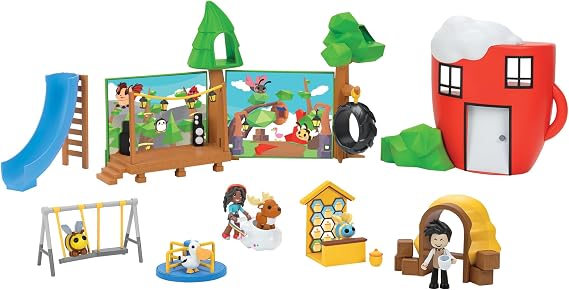 Adopt Me! Coffee Shop and Playground Large Playset - Top Online Game - Exclusive Virtual Item Code Included - Featuring Your Favorite Pets, Characters, and Playscapes - Ages 6+