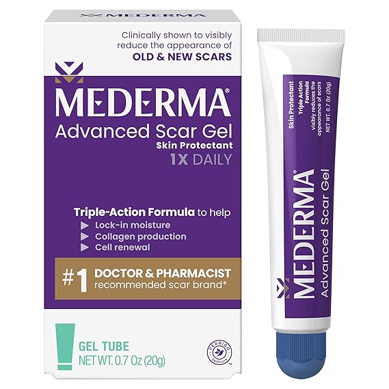 Mederma Advanced Scar Gel, Cepalin Scar Treatment, Old and New Scars, 20g
