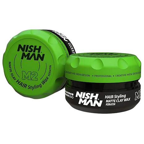 NISHMAN M2 Matte Hair Styling Clay Wax mit Keratin 100 ml
