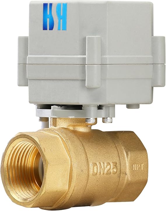 1" DN25 110-230VAC NPT Brass 2 Way Normally Closed Position Feedback Electrical On/Off Motorized Ball Valve
