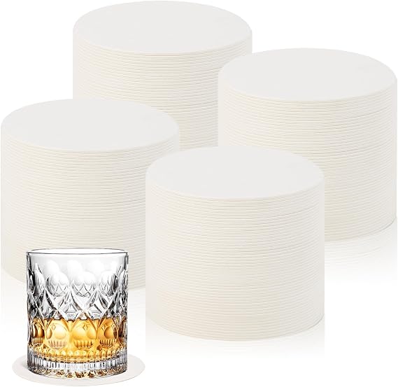400 Pcs Paper Coasters,4 inch Disposable Cardboard Coasters for Bar Drinks Wedding