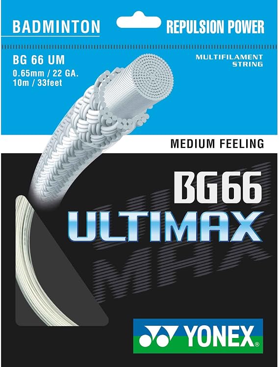 Yonex Ultimax Badminton String by Yonex (10m Set) White