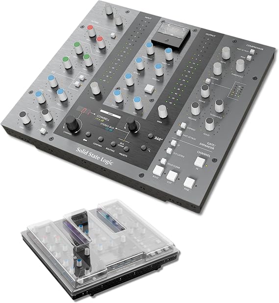 Solid State Logic UC1 Plug-in Controller Bundle with Decksaver DS-PC-SSLUC1 Polycarbonate Cover Knob-Per-Function DAW Control Surface for Mixing, Music Production, Mastering, and Home Recording