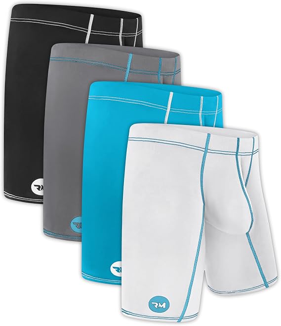 Real Men Custom Pouch Nylon Boxer Briefs 6, 7 and 9 inch Inseam - ABCD Custom Pouch Size - Waist XS-5XL