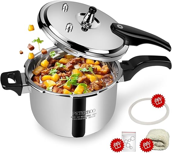 Premium Stainless Steel Small Pressure Cooker 3 quart | 8 Safety Features & Quick Cooking | stovetop pressure cookers;instant pot pressure cooker;olla de presion pressure cooker 3+qt mini