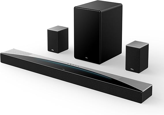 TCL Q85H 7.1.4 Surround Sound Bar with Wireless Subwoofer for Smart TV | Dolby Atmos DTS:X Sound System | 860W Power Bluetooth Home Theater Speaker | App Control & Remote Control | Latest Model