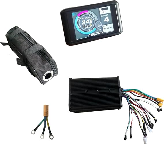 48/72V 45A Dual Mode sine Wave Controller with Color UKC1 Display and Controller Bag,for 1500W-2000W Ebike Motor kit
