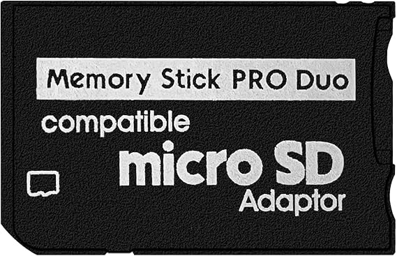 Memory Stick Adapter for PSP, Micro SD to Memory Stick PRO Duo MagicGate Card Compatible with Camera, Handycam, Cell Phone & PSP 1000/2000/3000