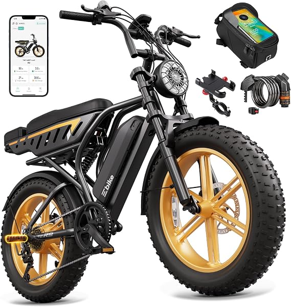 TST Electric Bike for Adults, 48V 15/30 Ah Battery, 65/100 Miles Range