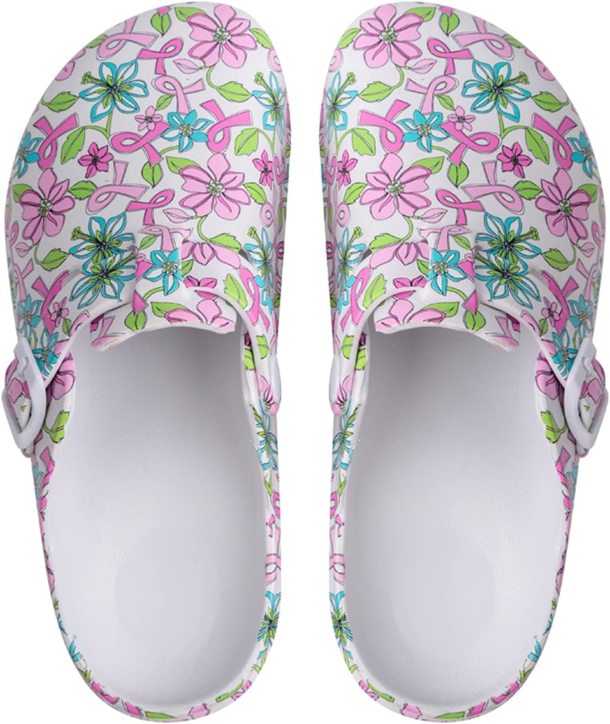 Women’s Garden Clogs EVA Slip On Comfort Shoes – Cute Printed Waterproof Mules for Nurses, Home, Outdoor, Kitchen, Work – Lightweight Non-Slip Foam Clogs